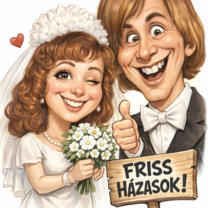 5 fős, autós színes, digitális karikatúra - Meska.hu