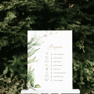 Serenity esküvői program tábla, Esküvő, Meghívó & Kártya, Ültetési rend, Fotó, grafika, rajz, illusztráció, Papírművészet, MESKA