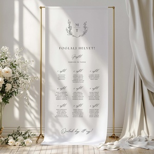 Esküvői textil ülésrend, Esküvő, Dekoráció, Tábla & Jelzés, Fotó, grafika, rajz, illusztráció, MESKA
