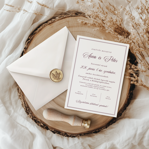 Classy esküvői meghívó - Meska.hu
