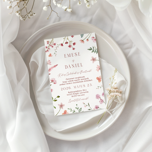 Sally esküvői meghívó - Meska.hu