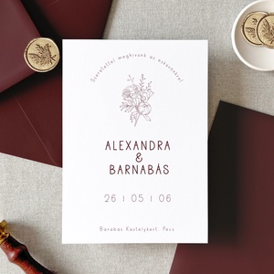 Signature Wine esküvői meghívó - esküvő - meghívó & kártya - meghívó - Meska.hu