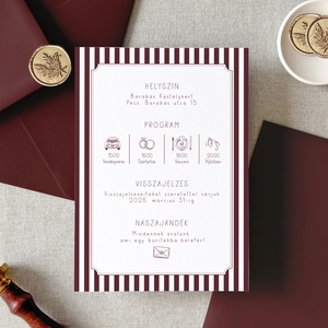 Signature Wine esküvői meghívó - esküvő - meghívó & kártya - meghívó - Meska.hu