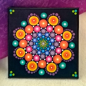Szivárvány mandala - Meska.hu