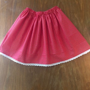 Néptáncos gyerekszoknya  pöttyös 25 cm  - Meska.hu