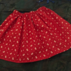 Lányka szoknya piros  34 cm - Meska.hu