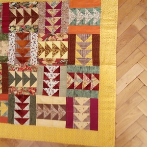 Őszi színvilágú terítő, Otthon & Életmód, Lakástextil, Patchwork, foltvarrás, MESKA