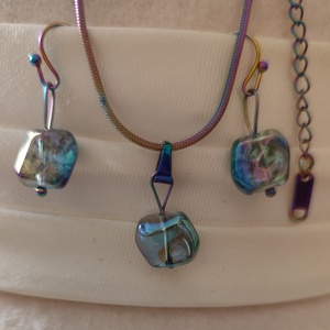 Kék szivrvny - ékszer - ékszerszett - Meska.hu