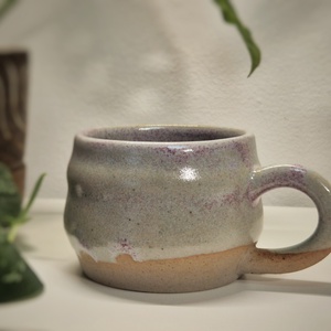 Lila rezes bögre, Otthon & Életmód, Konyhafelszerelés, tálalás, Tálalás, Bögre & Csésze, Agyagozás, Kerámia, MESKA