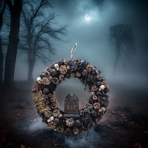 Halloweeni ajtódísz - otthon & életmód - dekoráció - ajtó- és ablak dekoráció - ajtódísz & kopogtató - Meska.hu