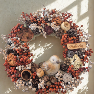 Őszi ajtódísz Helló Ősz felirattal - Meska.hu