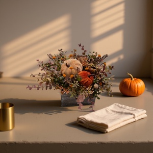 Őszi tökös asztaldísz - otthon & életmód - dekoráció - asztal és polc dekoráció - asztaldísz - Meska.hu