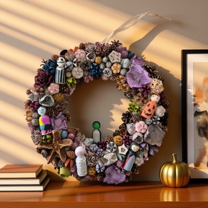 Kézzel készült, játékos Halloween ajtódísz, Otthon & Életmód, Dekoráció, Halloween, Halloweeni ajtódíszek és ablakdíszek, , MESKA