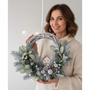 Havas karácsonyi ajtódísz - karácsony - karácsonyi lakásdekoráció - karácsonyi ajtódíszek - Meska.hu