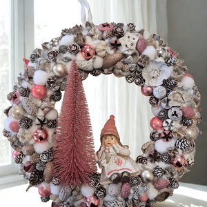 Rózsaarany Téli Tündér ajtódísz - Meska.hu