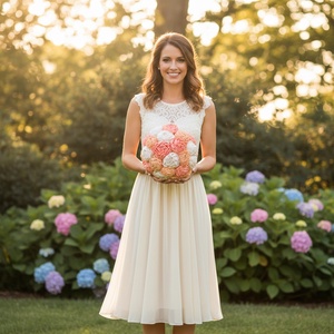 Esküvői krepp viráglabda  dobócsokor helyettesítő, függődísz (17 cm), Esküvő, Menyasszonyi- és dobócsokor, , MESKA