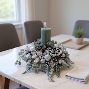 KENDEKOR természetes hatású karácsonyi asztaldísz   Téli elegancia, Karácsony, Karácsonyi lakásdekoráció, Karácsonyi lakásdíszek, , MESKA