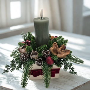 KENDEKOR természetes hatású karácsonyi asztaldísz  Téli elegancia, Karácsony, Karácsonyi lakásdekoráció, Karácsonyi lakásdíszek, , MESKA