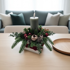 KENDEKOR természetes hatású karácsonyi asztaldísz  Téli elegancia - karácsony - karácsonyi lakásdekoráció - karácsonyi lakásdíszek - Meska.hu