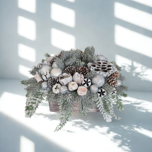 KENDEKOR természetes hatású karácsonyi asztaldísz   Téli elegancia - karácsony - karácsonyi lakásdekoráció - karácsonyi lakásdíszek - Meska.hu