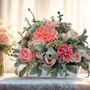 Romantikus virágos asztaldísz � pasztell elegancia - otthon & életmód - dekoráció - asztal és polc dekoráció - asztaldísz - Meska.hu