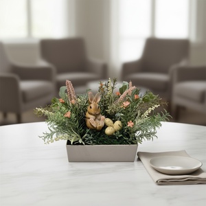 Húsvéti asztaldísz nyuszival � tavaszi KENDEKOR dekoráció dobozban - otthon & életmód - Meska.hu