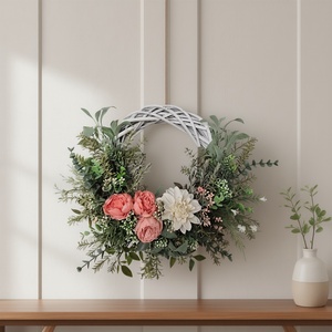 Romantikus ajtódísz / koszorú pasztell virágokkal � letisztult, természetes stílus, Otthon & Életmód, Dekoráció, Ajtó- és ablak dekoráció, Ajtódísz & Kopogtató, , MESKA