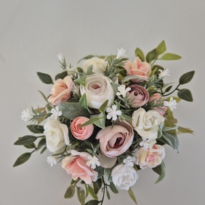 Romantikus pasztell virágos asztaldísz � elegáns, gondozásmentes dekoráció - otthon & életmód - dekoráció - asztal és polc dekoráció - asztaldísz - Meska.hu