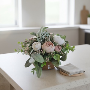 Romantikus virágos asztaldísz pasztell árnyalatokkal � elegáns, gondozásmentes dekoráció, Otthon & Életmód, Dekoráció, Virágdekoráció, Virágdíszek, Asztali virágdísz, , MESKA