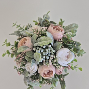 Romantikus virágos asztaldísz pasztell árnyalatokkal � elegáns, gondozásmentes dekoráció - otthon & életmód - virágdekoráció - virágdíszek - asztali virágdísz - Meska.hu