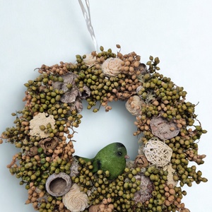 Tavaszi ajtódísz kismadárral - otthon & életmód - dekoráció - ajtó- és ablak dekoráció - ajtódísz & kopogtató - Meska.hu