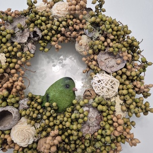 Tavaszi ajtódísz kismadárral - otthon & életmód - dekoráció - ajtó- és ablak dekoráció - ajtódísz & kopogtató - Meska.hu