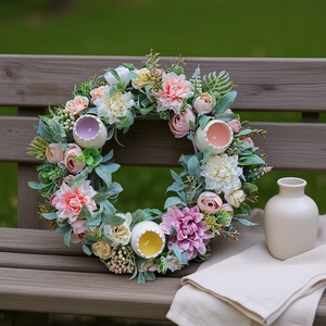 Tavaszi virágos tojás alakú gyertyás asztaldísz- természetes hatás, nagyméretű, Otthon & Életmód, Dekoráció, Asztal és polc dekoráció, Asztaldísz, , MESKA