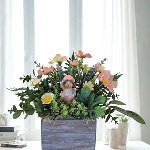 Húsvéti asztaldísz nyuszival � tavaszi KENDEKOR dekoráció dobozban - Meska.hu