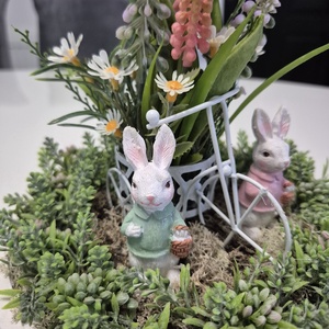 Húsvéti asztaldísz nyuszival � tavaszi KENDEKOR dekoráció dobozban - ünnepi díszek, dekorációk - húsvéti díszek és dekorációk - húsvéti asztaldíszek - Meska.hu