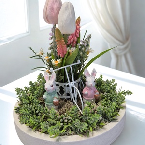 Húsvéti asztaldísz nyuszival � tavaszi KENDEKOR dekoráció dobozban, Ünnepi díszek, dekorációk, Húsvéti díszek és dekorációk, Húsvéti asztaldíszek, , MESKA