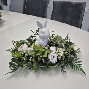 Húsvéti asztaldísz nyuszival � tavaszi KENDEKOR dekoráció fadobozban - ünnepi díszek, dekorációk - húsvéti díszek és dekorációk - húsvéti asztaldíszek - Meska.hu