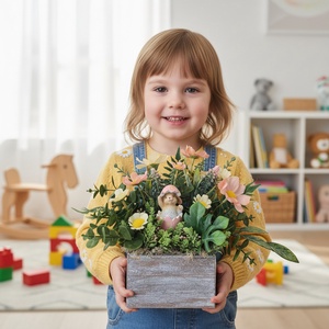 Húsvéti asztaldísz nyuszival � tavaszi KENDEKOR dekoráció dobozban - Meska.hu