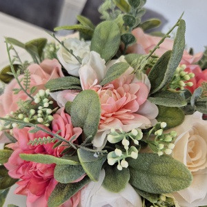 Virágos asztaldísz � elegáns KENDEKOR dekoráció fa dobozban - otthon & életmód - dekoráció - asztal és polc dekoráció - asztaldísz - Meska.hu