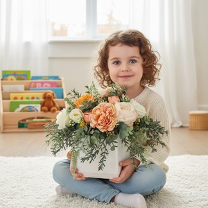 Virágos asztaldísz � elegáns KENDEKOR dekoráció fa dobozban - otthon & életmód - dekoráció - asztal és polc dekoráció - asztaldísz - Meska.hu