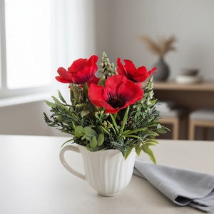 Pipacsos polcdísz csészében � natur elegancia - Meska.hu