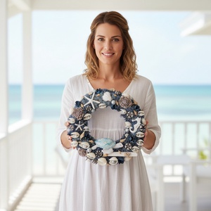 Tengerparti stílusú ajtókopogtató / koszorú teknőssel - Meska.hu