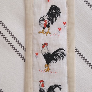 Háromkakasos fali banner, Otthon & Életmód, Dekoráció, Fali és függő dekoráció, Falra akasztható dekor, Hímzés, Varrás, MESKA