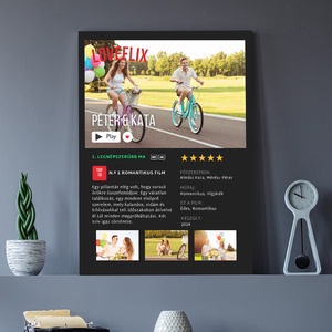LOVEFLIX  - A Ti filmetek (vászonkép, netflix stílusban), Otthon & Életmód, Dekoráció, Kép & Falikép, Vászonkép, Fotó, grafika, rajz, illusztráció, MESKA