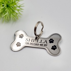 Csont alakú kutyabiléta saját kutyád nevével, a gazda telefonszámával - otthon & életmód - kisállatoknak - kutyáknak - kutya biléta - Meska.hu