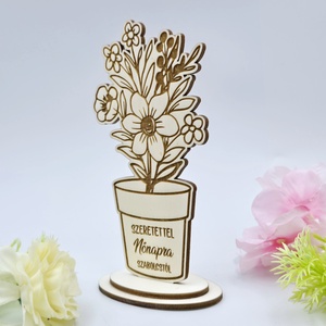 Nőnapi ajándék, asztali dísz egyedi névvel - otthon & életmód - dekoráció - asztal és polc dekoráció - asztaldísz - Meska.hu