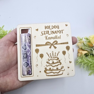 Születésnapi pénzátadó 1. - otthon & életmód - papír, írószer - ajándékozás kellékei - pénzátadó doboz - Meska.hu