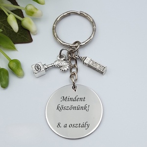 Ajándék angoltanároknak ballagásra, pedagógusnapra, tanév végére - Gravírozott szöveges ballagási kulcstartó 1., Táska & Tok, Kulcstartó & Táskadísz, Kulcstartó, Gravírozás, pirográfia, MESKA