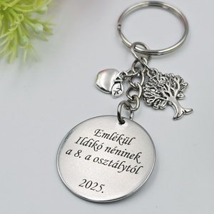Ajándék biológiatanároknak ballagásra, pedagógusnapra, tanév végére - Gravírozott szöveges ballagási kulcstartó 1. - táska & tok - kulcstartó & táskadísz - kulcstartó - Meska.hu