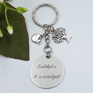Ajándék biológiatanároknak ballagásra, pedagógusnapra, tanév végére - Gravírozott szöveges ballagási kulcstartó 1., Táska & Tok, Kulcstartó & Táskadísz, Kulcstartó, Gravírozás, pirográfia, MESKA